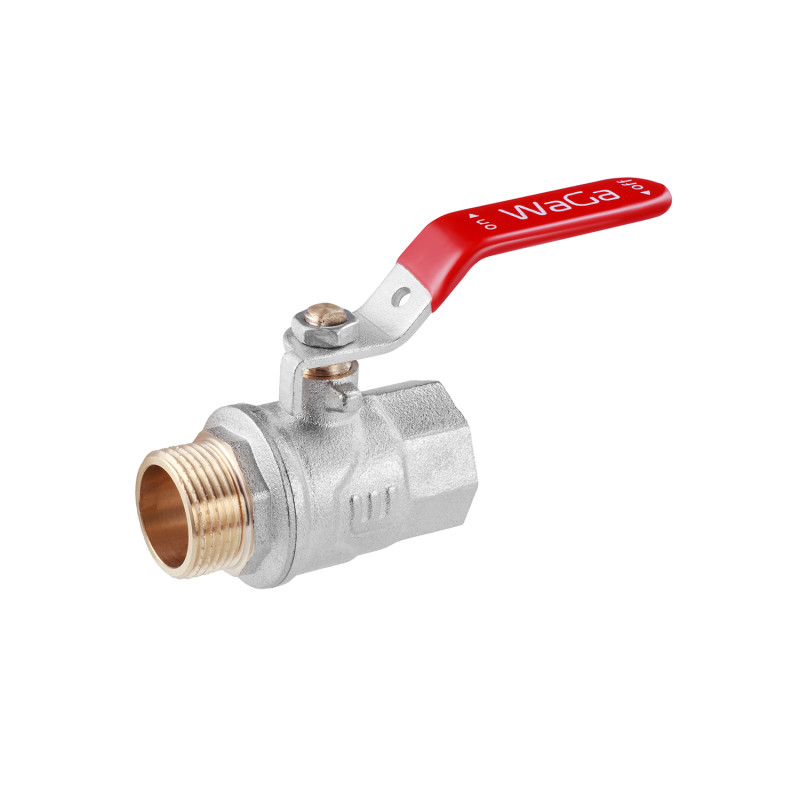 Кран кульовий WaGa 3/4" ВЗ PN40 ручка, нікельований