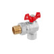 Кран-американка кульовий кутовий WaGa 3/4" PN40 метелик, нікельований