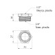 Футорка WaGa 1/2"х3/4" ВЗ нержавіюча сталь