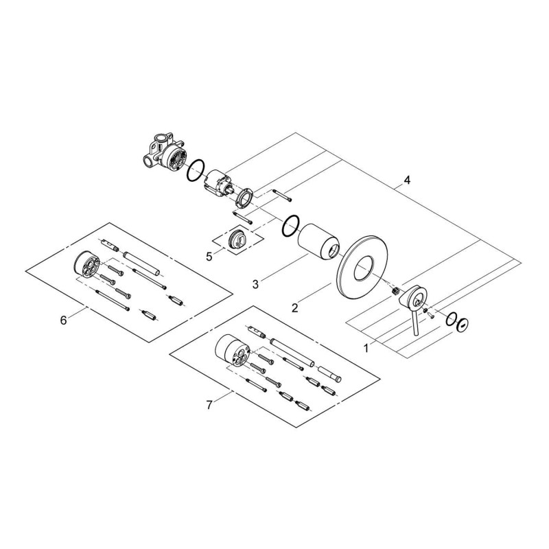 Змішувач прихованого монтажу для душу Grohe BauClassic 29048000