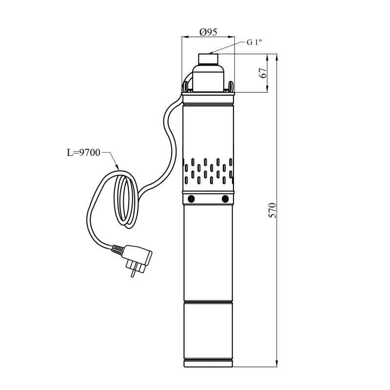 Насос глибинний Grandwater 4S GWDa-0,5 кВт