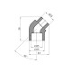 Коліно 45° PPR GrandiTherm 25 мм ВЗ