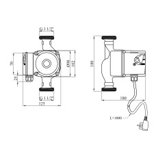 Насос циркуляційний Agua GPD 25/4-180