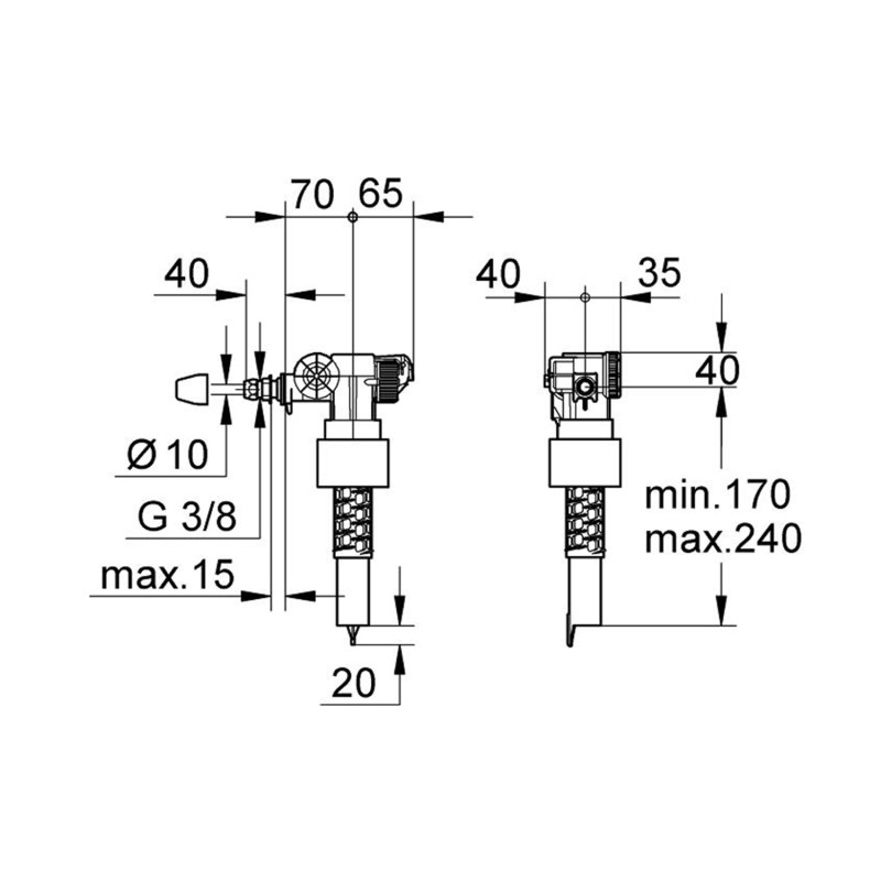 Наповнюючий клапан без компенсатора зміщення Grohe 37095000