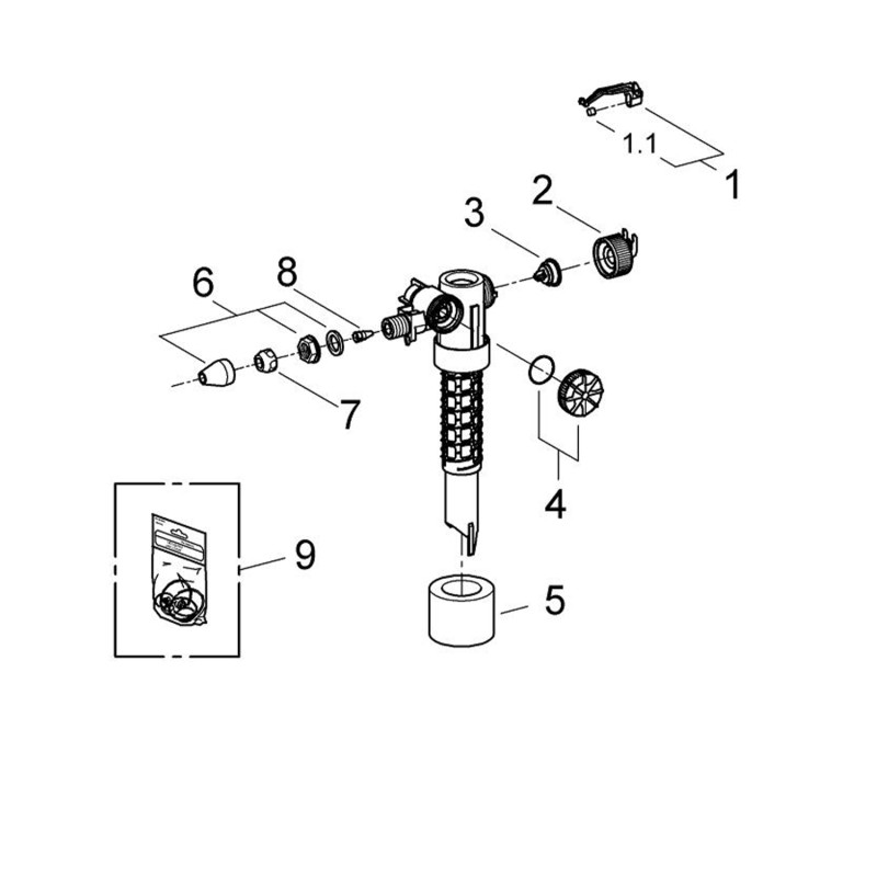 Наповнюючий клапан без компенсатора зміщення Grohe 37095000