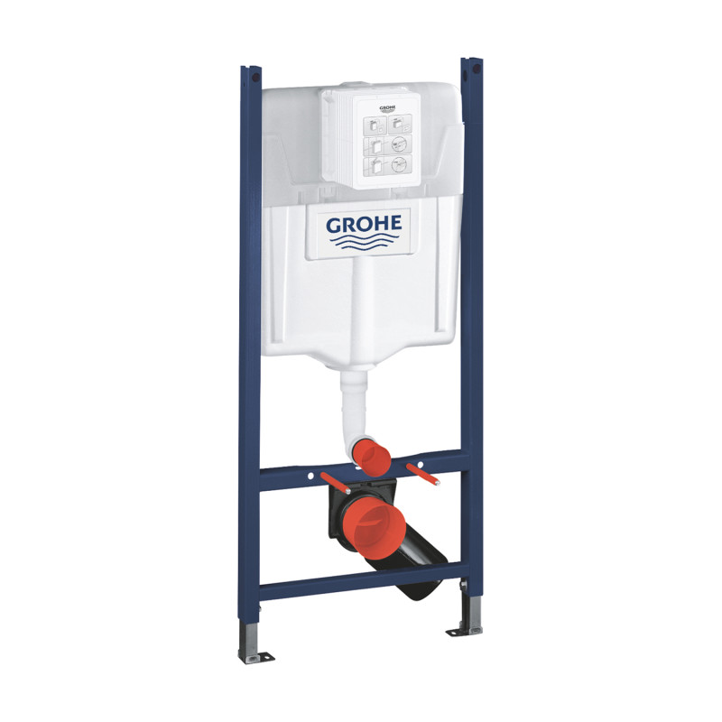 Комплект 4 в 1: Інсталяція GROHE Solido 3 в 1 3884966Q + Унітаз безобідковий Kroner Eifel WHI493436 TORNADO з сидінням Slim Duroplast / Soft-close / Quick relase KE493436WHIT (3884966KE493436T)