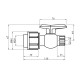 Кран ПЕ SantehPlast 20х1/2" РВ