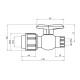 Кран ПЕ SantehPlast 25х3/4" РВ