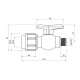Кран ПЕ SantehPlast 25х3/4" РЗ