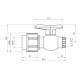 Кран ПЕ SantehPlast 50х1 1/2" РВ