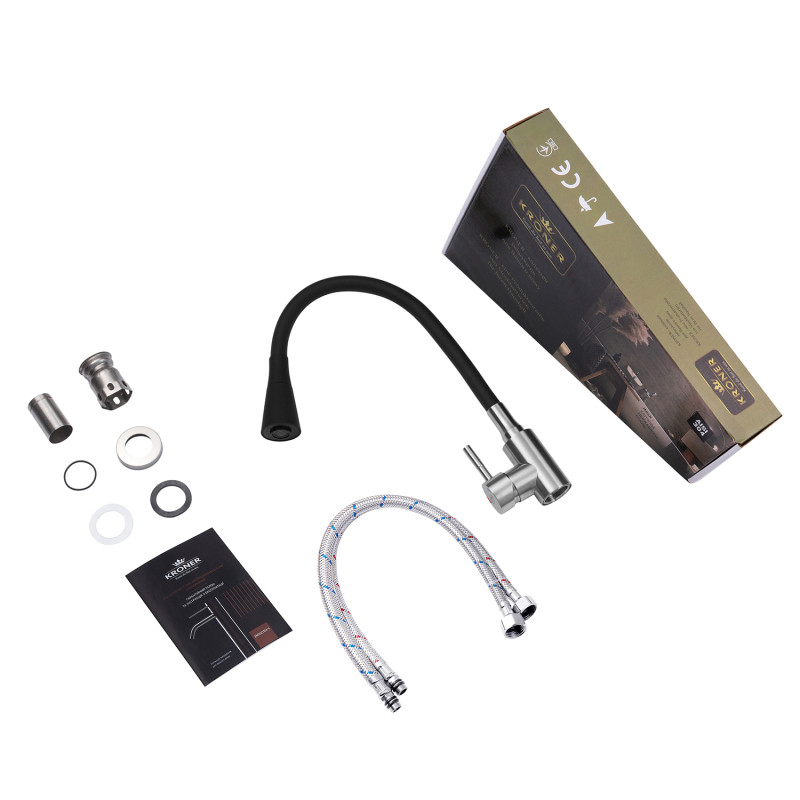 Змішувач для кухні Kroner KRP Edelstahl Klassisch - ESG031BLK