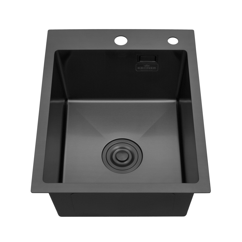 Кухонна мийка Kroner KRP PVD Schwarze - 4050HM (3,0/1,0 мм)