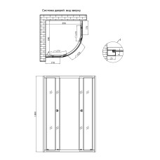 Душова кабіна Agua Cascad - S.G.90x90 см (без піддона)