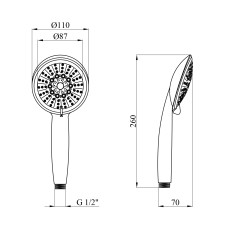 Лійка для ручного душу Kroner KRM - C722
