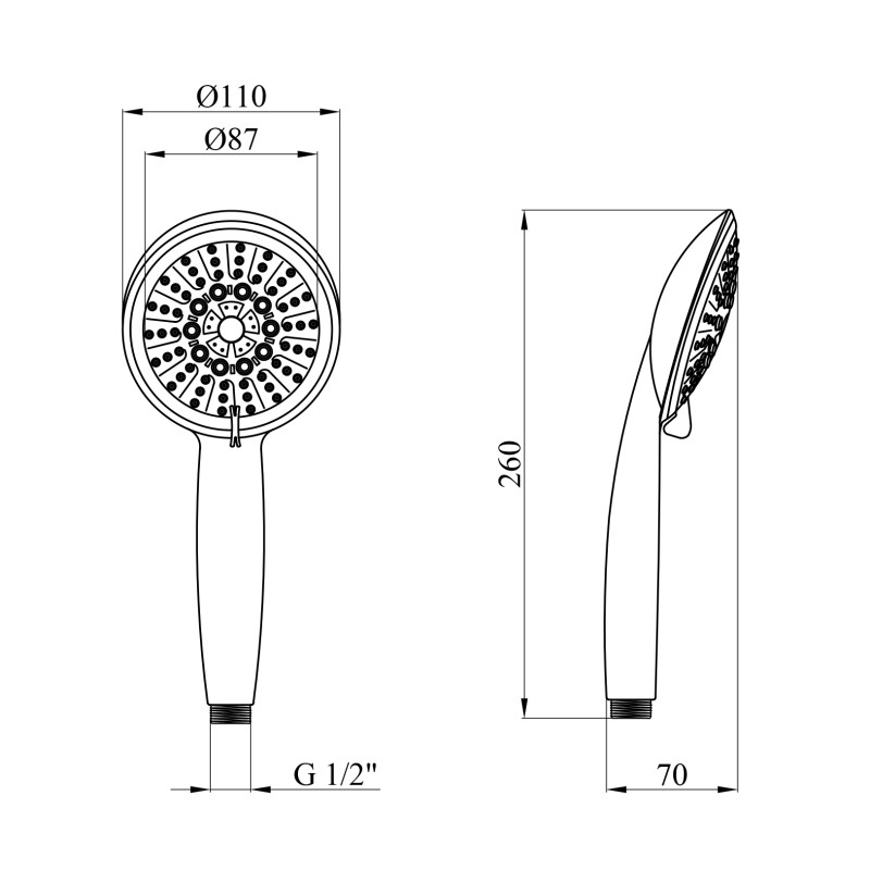 Лійка для ручного душу Kroner KRM - C722