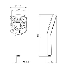 Лійка для ручного душу Kroner KRM - C726