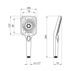 Лійка для ручного душу Kroner KRM - C727