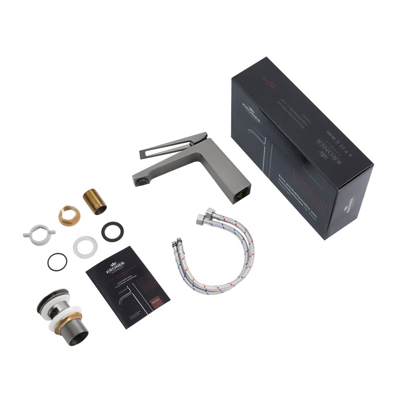 Змішувач для раковини Kroner KRP Ersel - GRP0110BV з донним клапаном