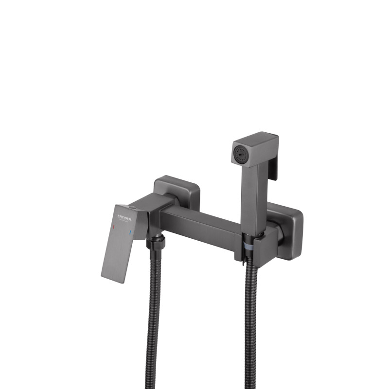 Набір для гігієнічного душу зі змішувачем Kroner KRP Edelstahl Kubus - PVD052