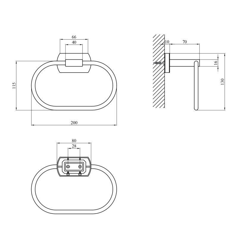 Тримач для рушників Kroner KRM Graz - C95606