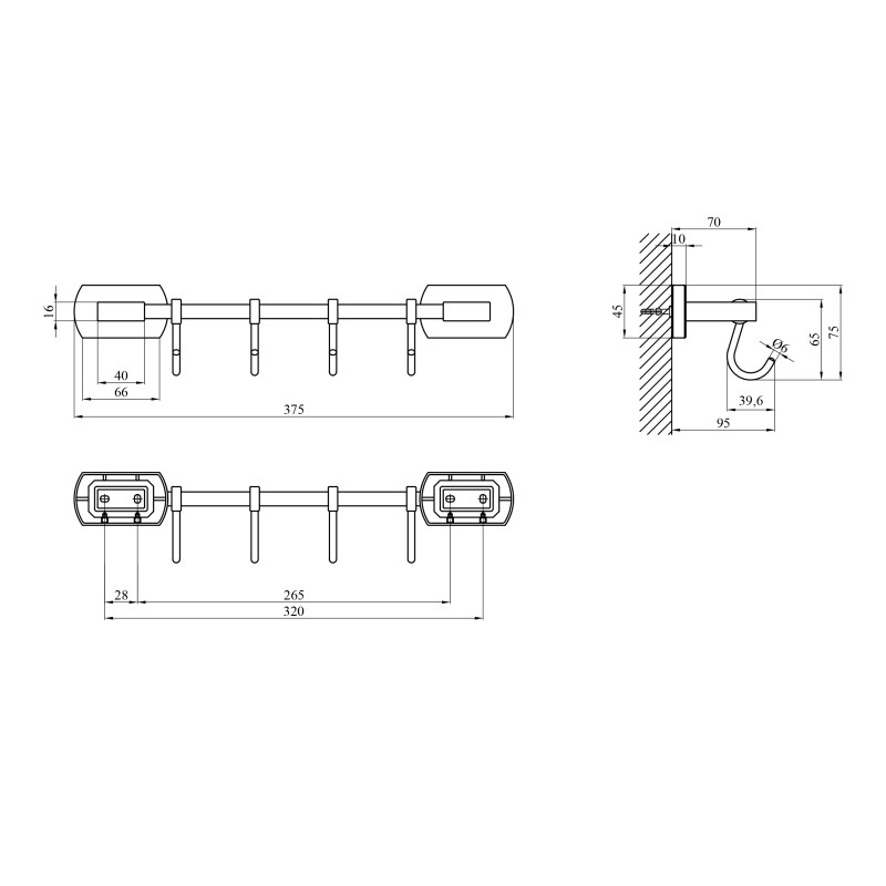 Тримач для рушників Kroner KRM Graz - C95618-4