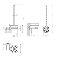 Йоржик для унітаза настінний Kroner KRP Graz - C95613
