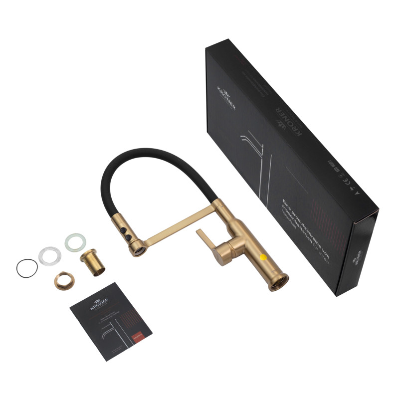 Змішувач для кухні Kroner KRP Ersel - GBG03112BLK