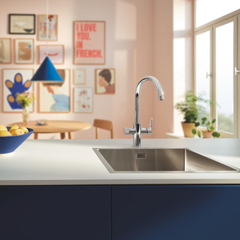 Змішувач для кухні Grohe Blue Pure StartCurve 30592000 з фільтром Blue S-Size 40404001 та головкою 64508001 (30594040)