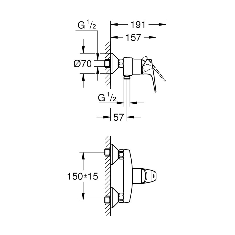Змішувач для душу Grohe Start Flow 23771000