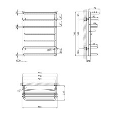 Сушарка для рушників водяна Kroner KRP Stern WT700x500-7