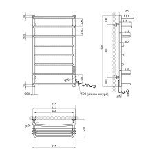 Сушарка для рушників електрична Kroner KRP Stern ER900x500-8