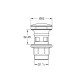 Донний клапан для раковин Grohe 1 1/4" з переливом 40824000