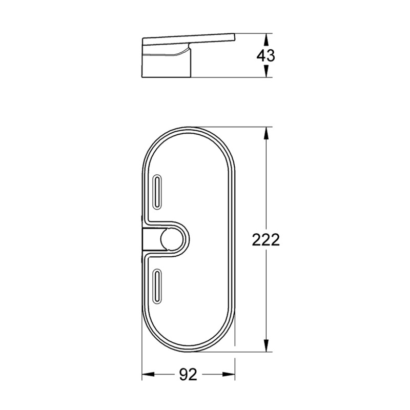 Поличка для душового гарнітура Grohe QuickFix Vitalio Universal 27725000