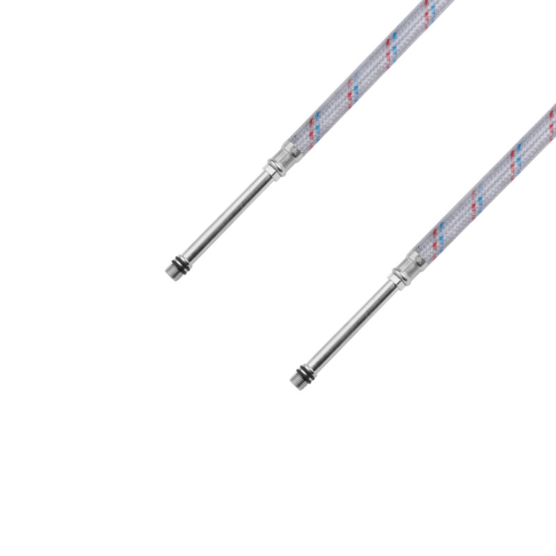 Гнучка підводка для підключення змішувача Kroner KRM 1/2"хМ10 ВЗ 50 см в нейлоновому обплетенні покритому ПВХ (пара)