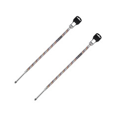 Гнучка підводка для підключення змішувача Kroner KRP 1/2"хМ10 ВЗ 80 см в обплетенні з нержавіючої сталі (пара)