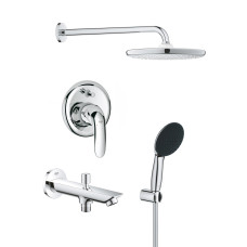 Душова система Grohe Vitalio Start 250 з виливом для ванни та змішувачем Euroeco UA32747R3
