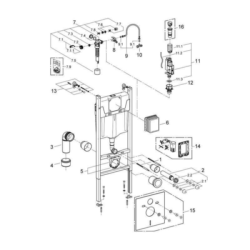 Комплект 4 в 1: Інсталяція Grohe Solido 2 в 1 38971000 + Панель змиву для унітаза Even Black 38966KV0 + Унітаз підвісний безобідковий Kroner Armada WHI513636 RIMLESS з сидінням Slim Duroplast / Soft-close / Quick relase KA513636WHIR (38971966KV0KA51R)