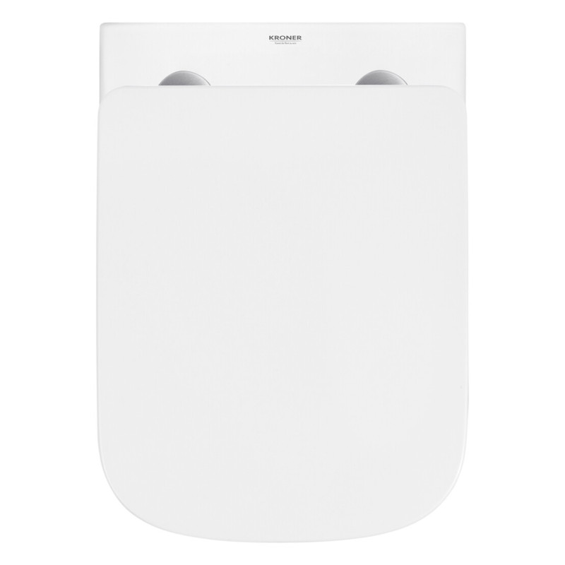 Комплект 4 в 1: Інсталяція Grohe Solido 2 в 1 38971000 + Панель змиву для унітаза Grohe Even Black 38966KV0 + Унітаз підвісний безобідковий Kroner Eifel WHI483429 TORNADO з сидінням Slim Duroplast / Soft-close / Quick relase KE483429WHIT(38971966KV0KE48T)