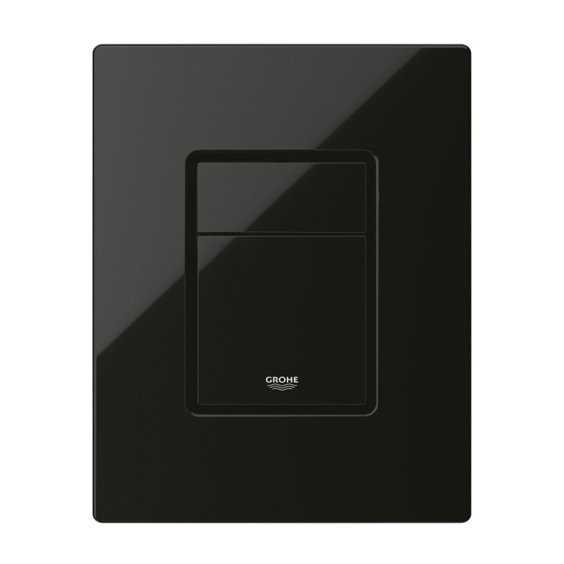 Комплект 4 в 1: Інсталяція Grohe Solido 2 в 1 38971000 + Панель змиву для унітаза Grohe Even Black 38966KV0 + Унітаз підвісний безобідковий Kroner Eifel WHI483429 TORNADO з сидінням Slim Duroplast / Soft-close / Quick relase KE483429WHIT(38971966KV0KE48T)