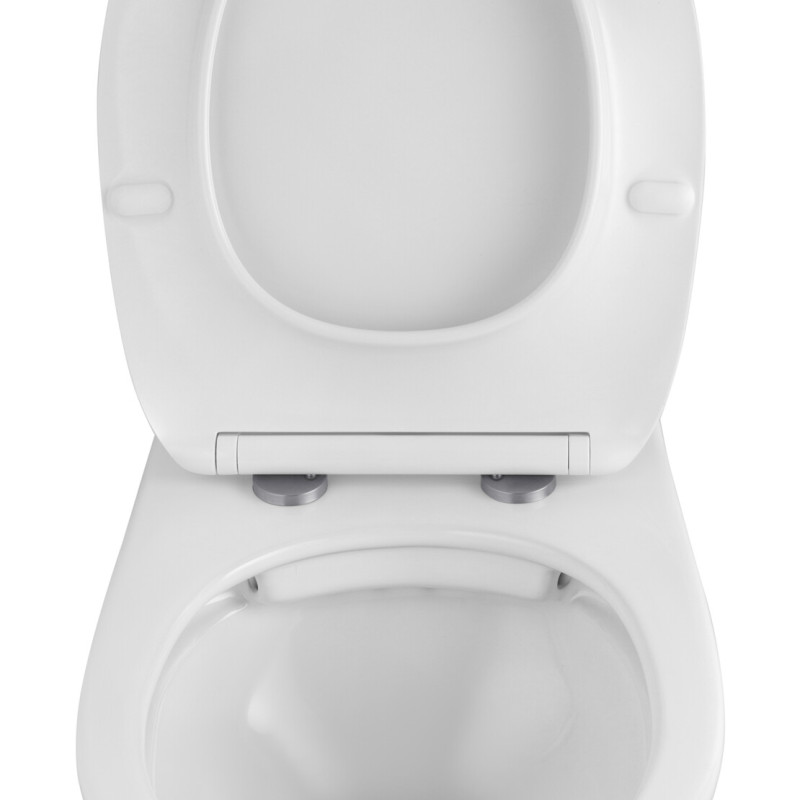 Комплект 4 в 1: Інсталяція Grohe Solido 2 в 1 38971000 + Панель змиву для унітаза Grohe Even Black 38966KV0 + Унітаз безободковий Kroner Oker WHI533536 RIMLESS з сидінням Slim Duroplast / Soft-close / Quick relase KO533536WHIR (38971966KV0KO53R)