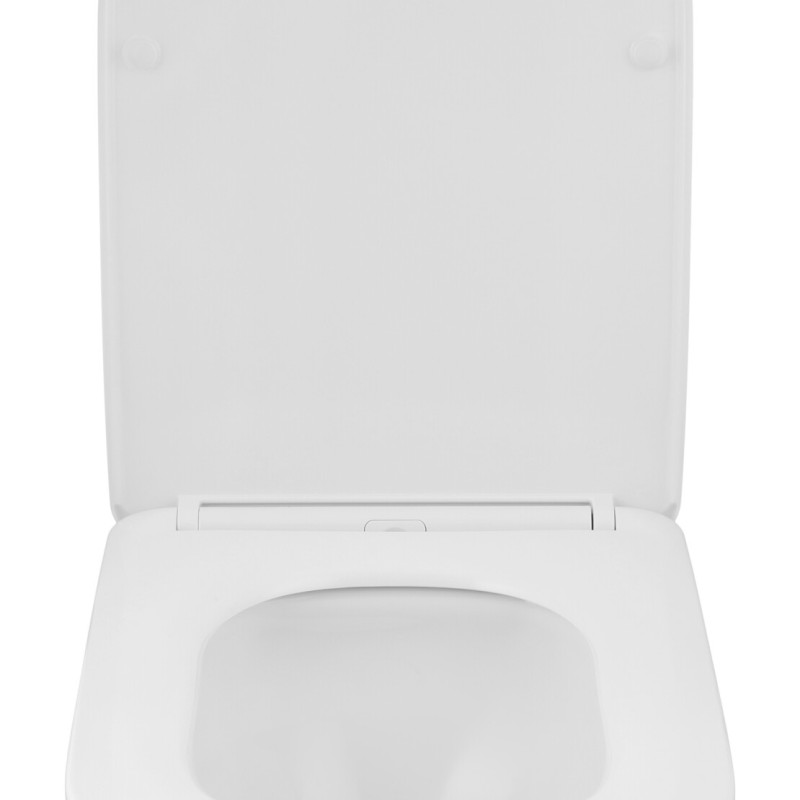 Комплект 4 в 1: Інсталяція Grohe Solido 2 в 1 38971000 + Панель змиву для унітаза Grohe Even 389662430 + Унітаз підвісний безобідковий Kroner Eifel WHI483429 TORNADO з сидінням Slim Duroplast / Soft-close / Quick relase KE483429WHIT(38971966243KE48T)