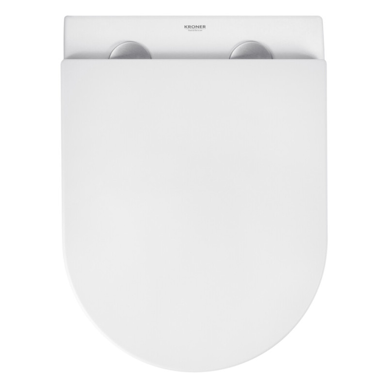 Комплект 4 в 1: Інсталяція Grohe Solido 2 в 1 38971000 + Панель змиву для унітаза Grohe Even 389662430 + Унітаз підвісний безобідковий Kroner Harz WHI483632 TORNADO з сидінням Slim Duroplast / Soft-close / Quick relase KH483632WHIT (38971966243KH48T)