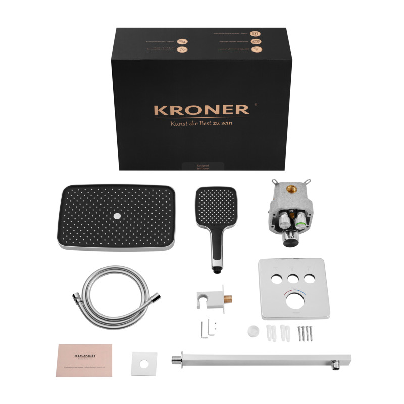 Душова система прихованого монтажу термостатична Kroner Element Thermo 211461-0101