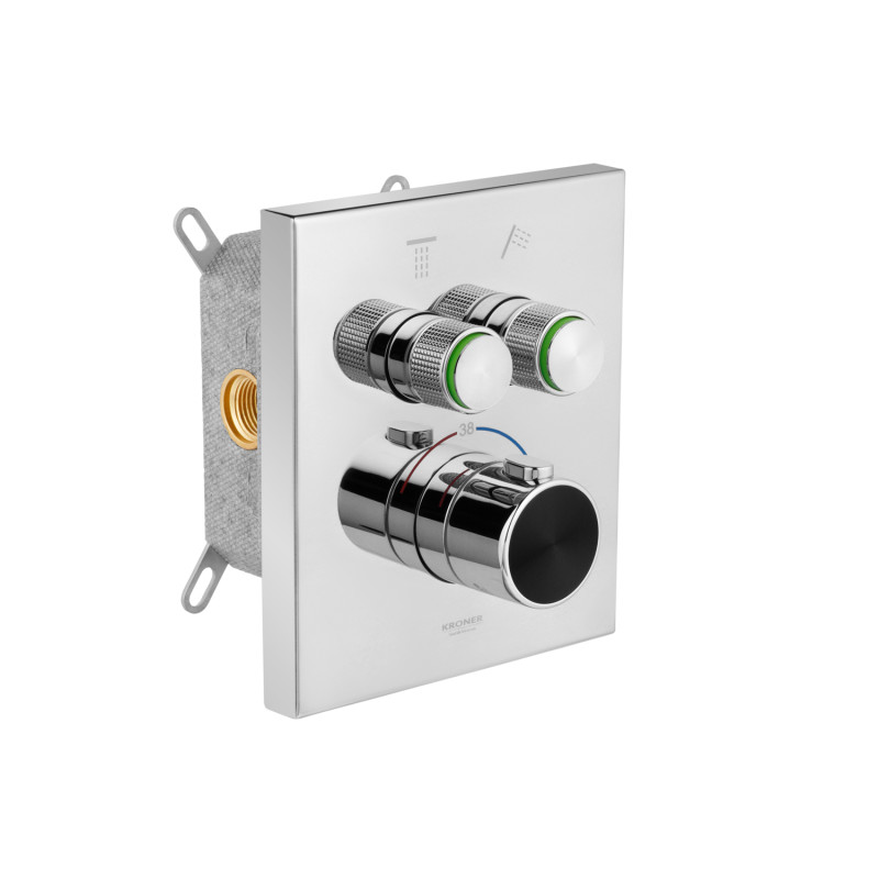 Душова система прихованого монтажу термостатична Kroner Element Thermo 211461-0101