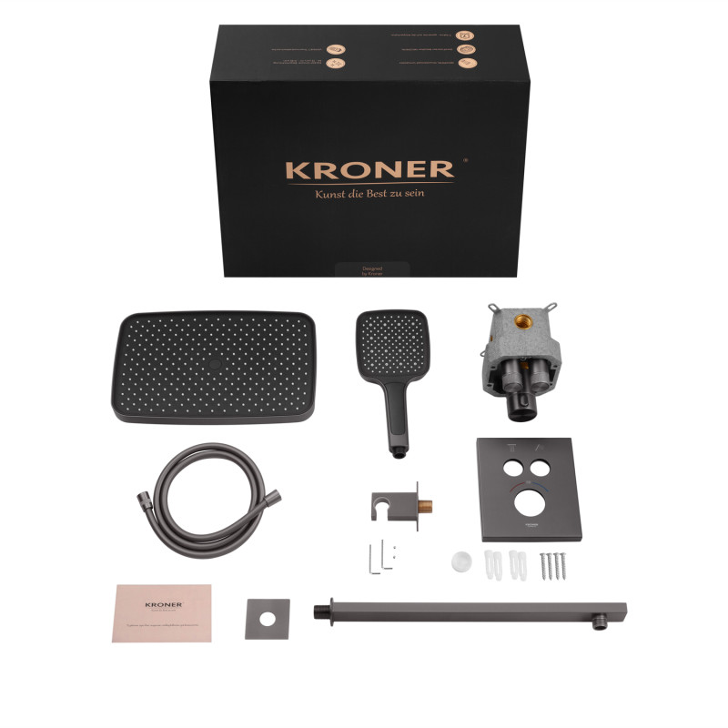 Душова система прихованого монтажу термостатична Kroner Element Thermo 211461-5301