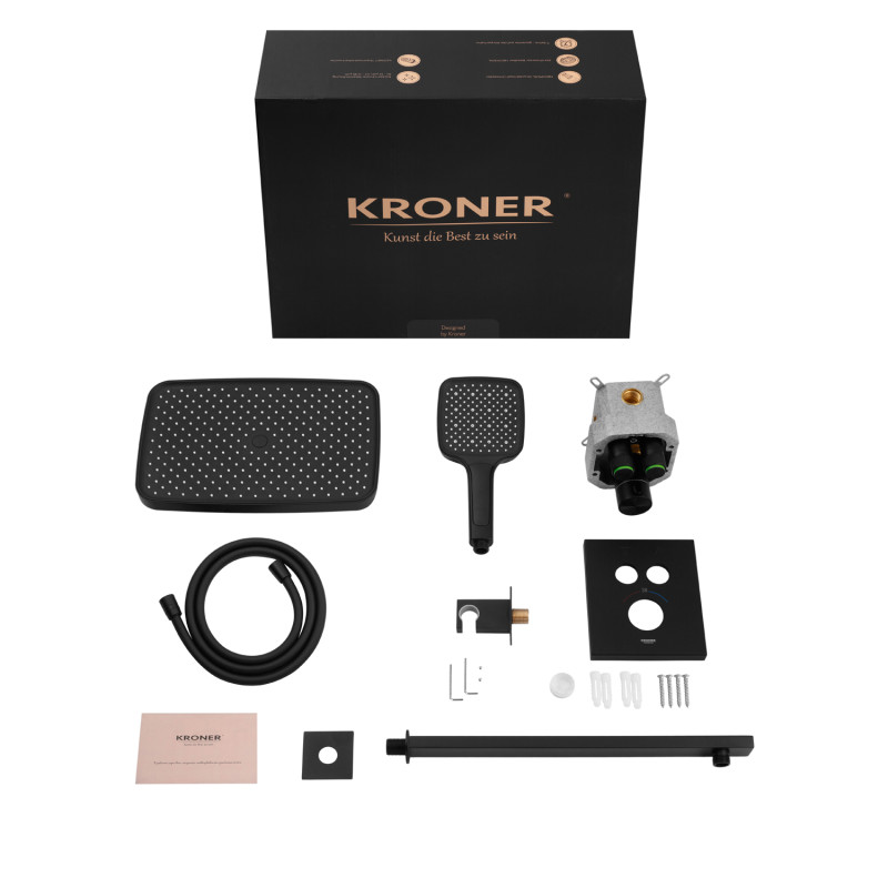 Душова система прихованого монтажу термостатична Kroner Element Thermo 211461-3801