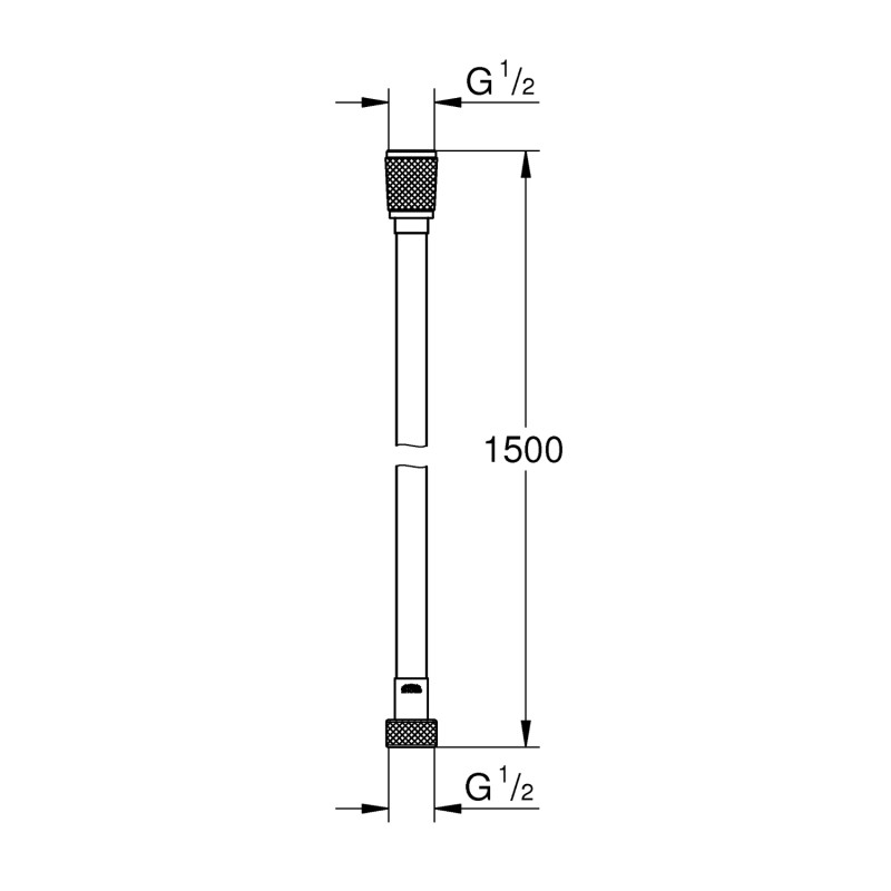 Шланг для душу Grohe VitalioFlex Silver TwistStop 1500 мм 22109000