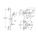 Змішувач для ванни Grohe BauLoop 23603000 з душовою стійкою Vitalio Start 26951001