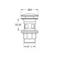 Донний клапан для раковин Grohe 1 1/4" з переливом 1024642430