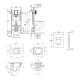 Комплект 4 в 1: Інсталяція Grohe Solido 2 в 1 38971000 + Панель змиву Grohe Even 389662430 + Унітаз підвісний безобідковий Kroner Harz WHI493736 TORNADO (38971966243KH49T)